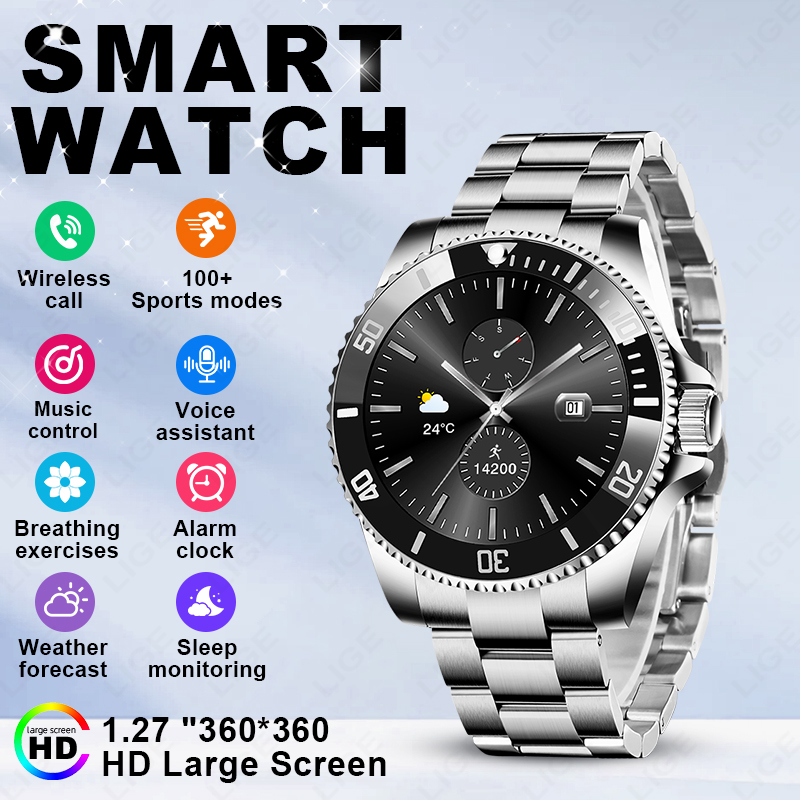 Luxury Watch Arabic - ساعة ذكية LIGE 2026 بشاشة HD