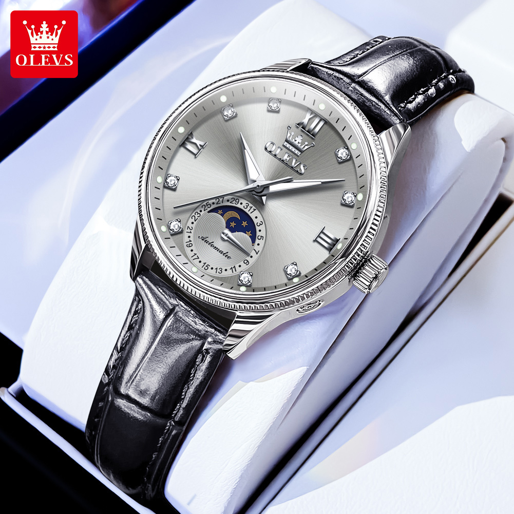 Luxury Watch Moon Phase - ساعات OLEVS Moon Phase Fashion للنساء