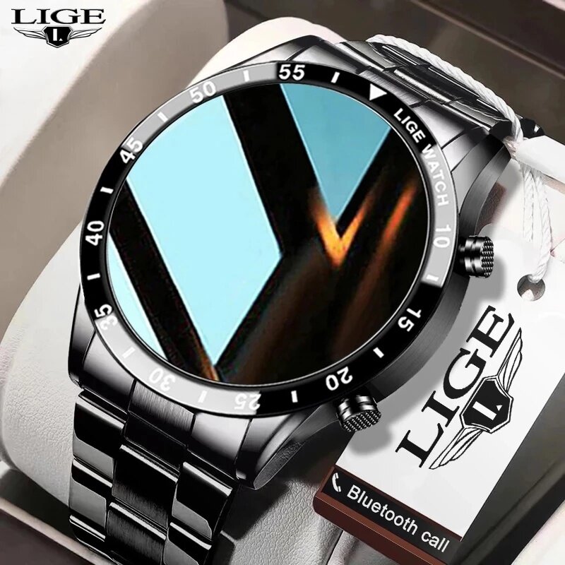 Luxury Watch Arabic - LIGE جديد بلوتوث دعوة ساعة ذكية