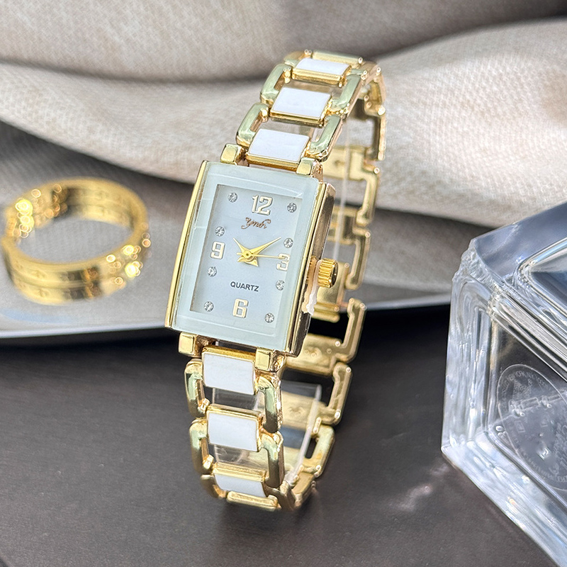Luxury Watch Square - ساعة يد نسائية أنيقة فاخرة كهدية،