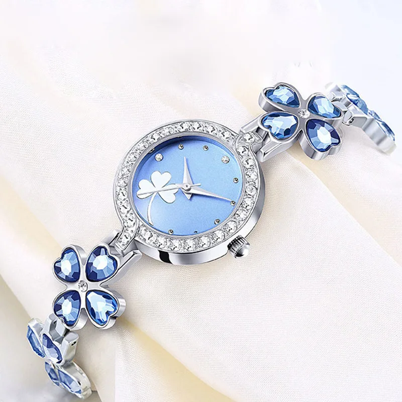 Luxury Watch Square - ساعة كوارتز نسائية مربعة من الماس