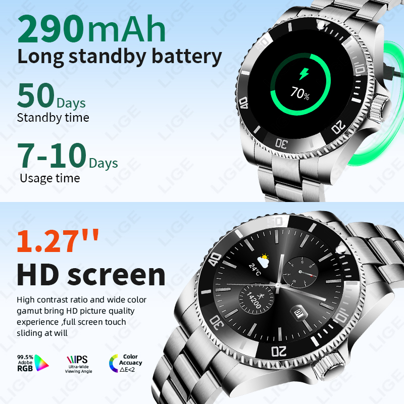 ساعة ذكية LIGE 2026 بشاشة HD م - مراجعة Luxury Watch Arabic وسعره
