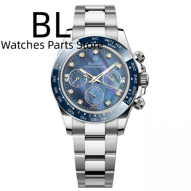 BLIGER 39 مللي متر فاخر VK63 س - مراجعة Luxury Watch German وسعره