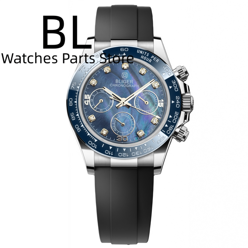 BLIGER 39 مللي متر فاخر VK63 س - مراجعة Luxury Watch German وسعره