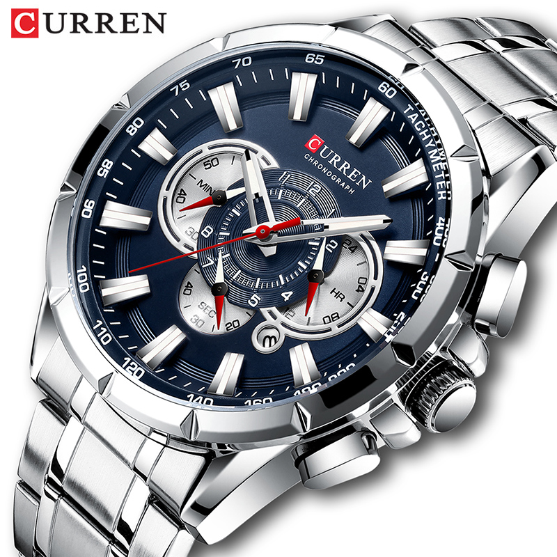CURREN ساعة معصم الرجال مقاوم  - مراجعة Luxury Watch Apple وسعره