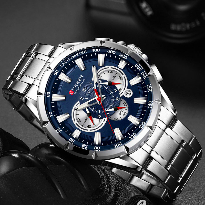 CURREN ساعة معصم الرجال مقاوم  - مراجعة Luxury Watch Apple وسعره