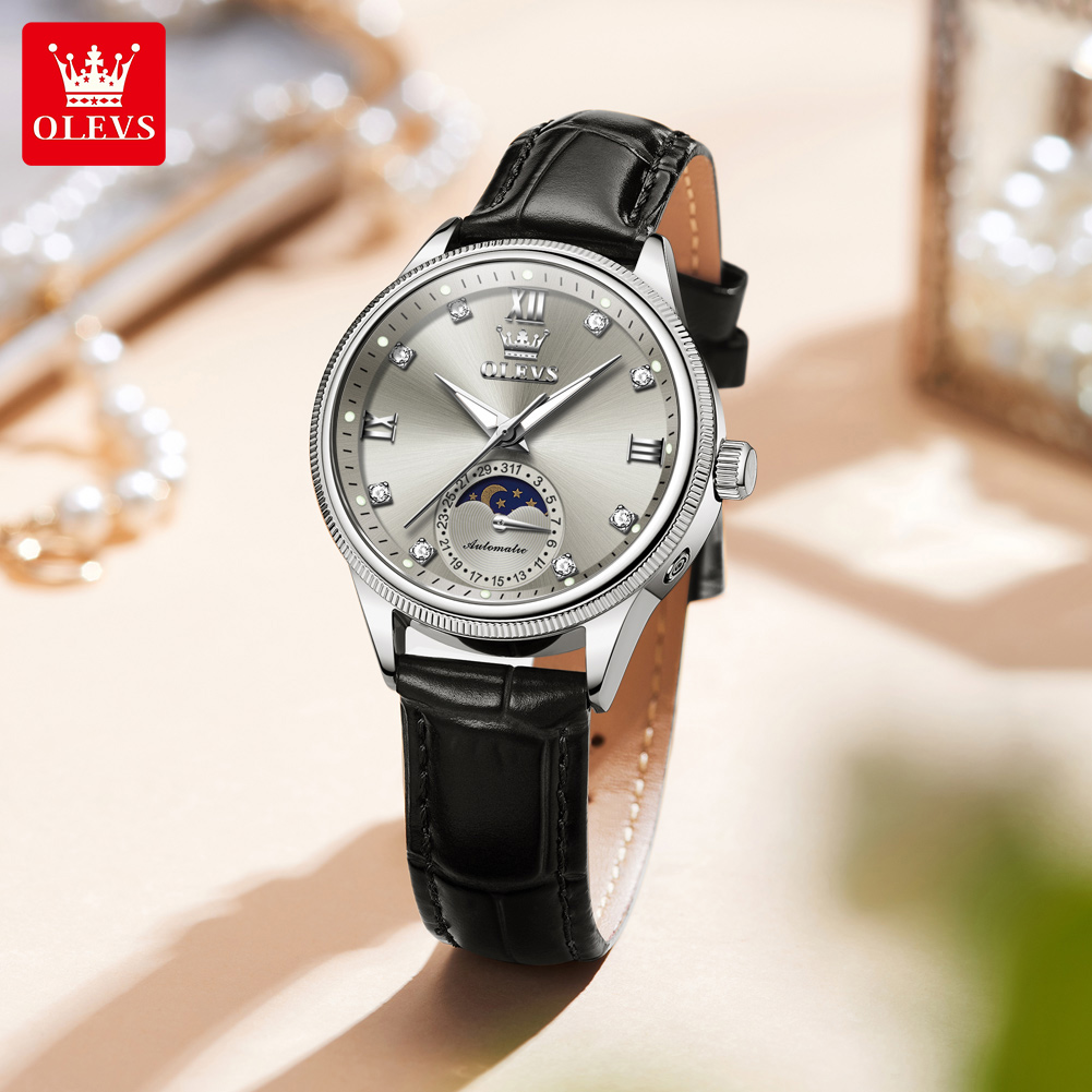 ساعات OLEVS Moon Phase Fashion - مراجعة Luxury Watch Moon Phase وسعره