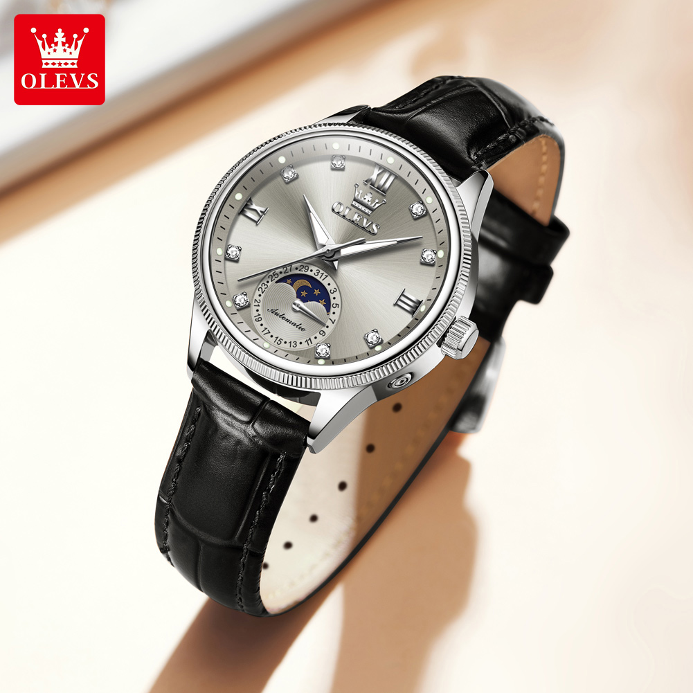 ساعات OLEVS Moon Phase Fashion - مراجعة Luxury Watch Moon Phase وسعره
