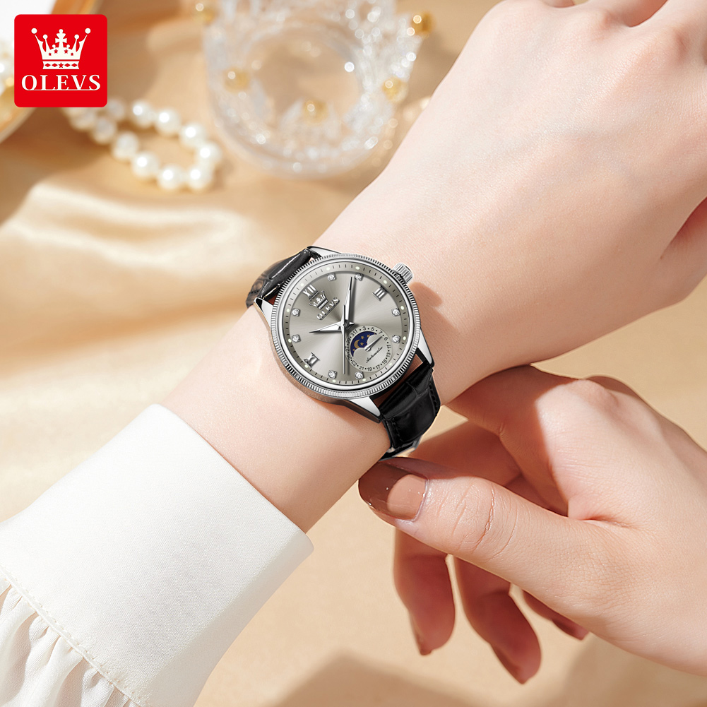 ساعات OLEVS Moon Phase Fashion - مراجعة Luxury Watch Moon Phase وسعره