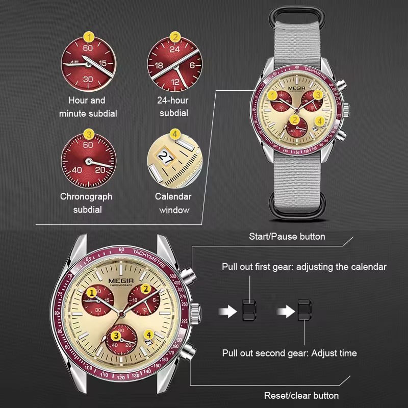 MEGIR 2247 ساعة كوارتز رجالية  - مراجعة Luxury Watch Quality وسعره