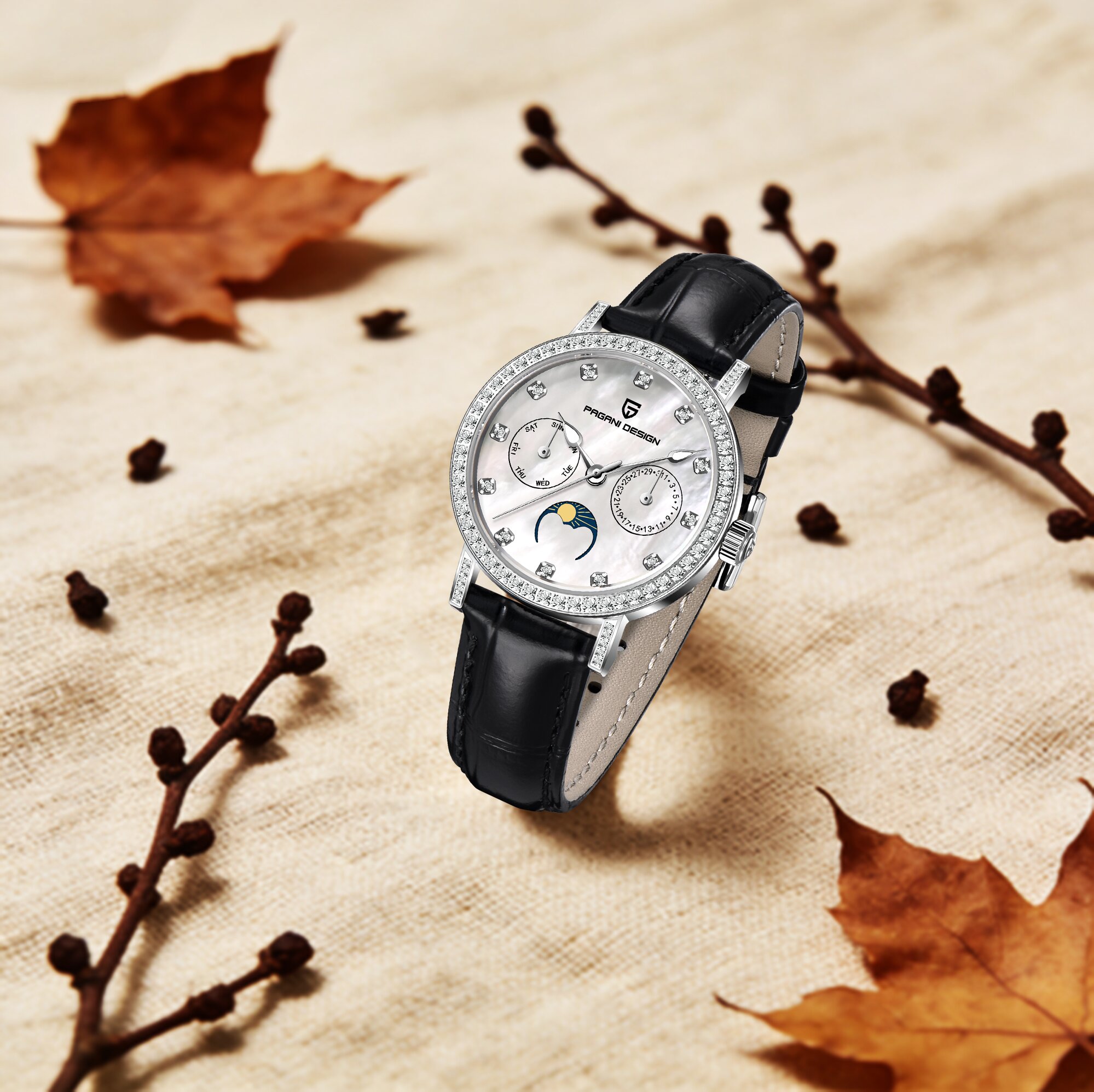 ساعة يد نسائية فاخرة من PAGANI - مراجعة Luxury Watch Moon Phase وسعره
