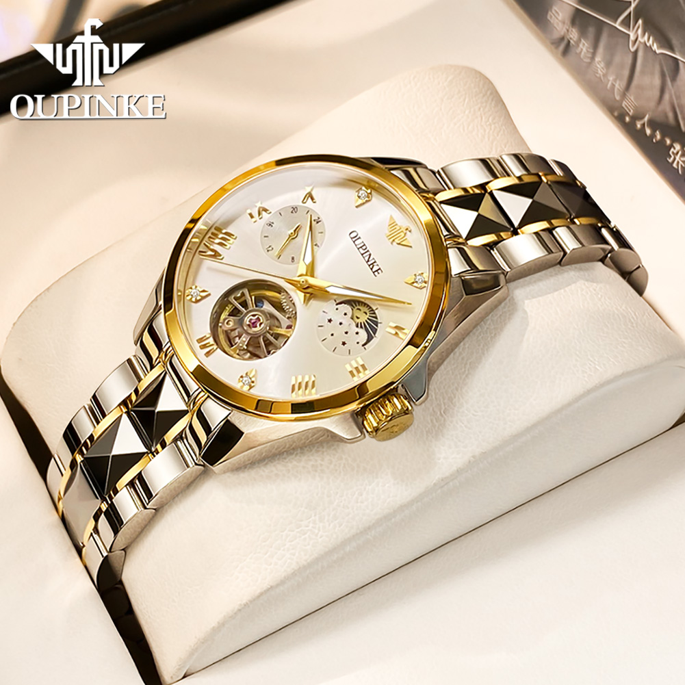 ساعة نسائية أوتوماتيكية فاخرة  - مراجعة Luxury Watch Moon Phase وسعره