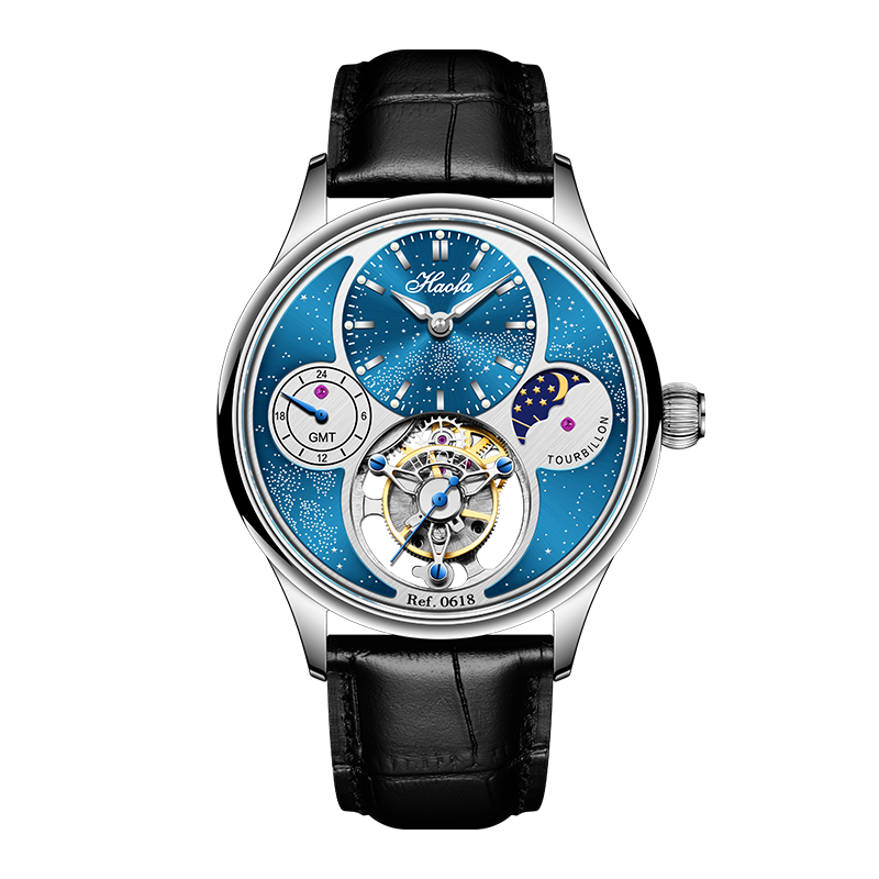 ساعة هاوفا الفاخرة بهيكل عظمي  - مراجعة Luxury Watch Moon Phase وسعره