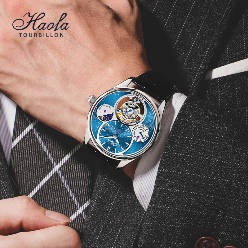 ساعة هاوفا الفاخرة بهيكل عظمي  - مراجعة Luxury Watch Moon Phase وسعره