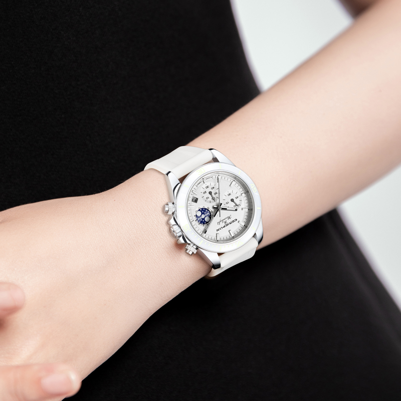 ساعة نسائية فاخرة من الكوارتز  - مراجعة Luxury Watch Moon Phase وسعره