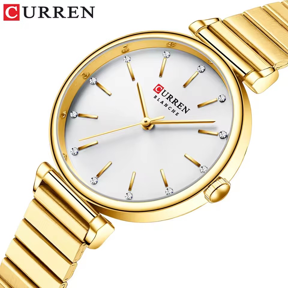 ساعة كوارتز نسائية أنيقة CURRE - مراجعة Luxury Watch Apple وسعره