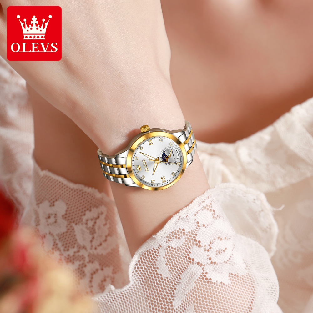 ساعة أوليفس 7041 الميكانيكية ا - مراجعة Luxury Watch Moon Phase وسعره