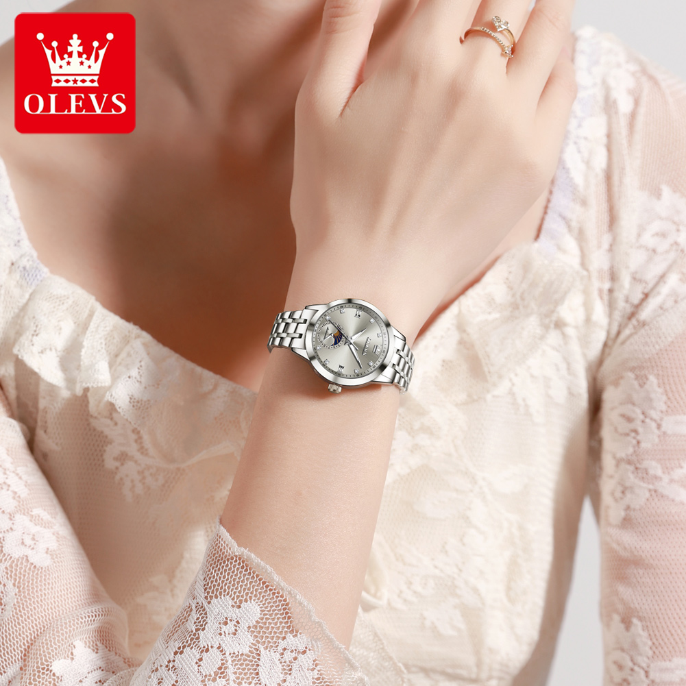 ساعة أوليفس 7041 الميكانيكية ا - مراجعة Luxury Watch Moon Phase وسعره