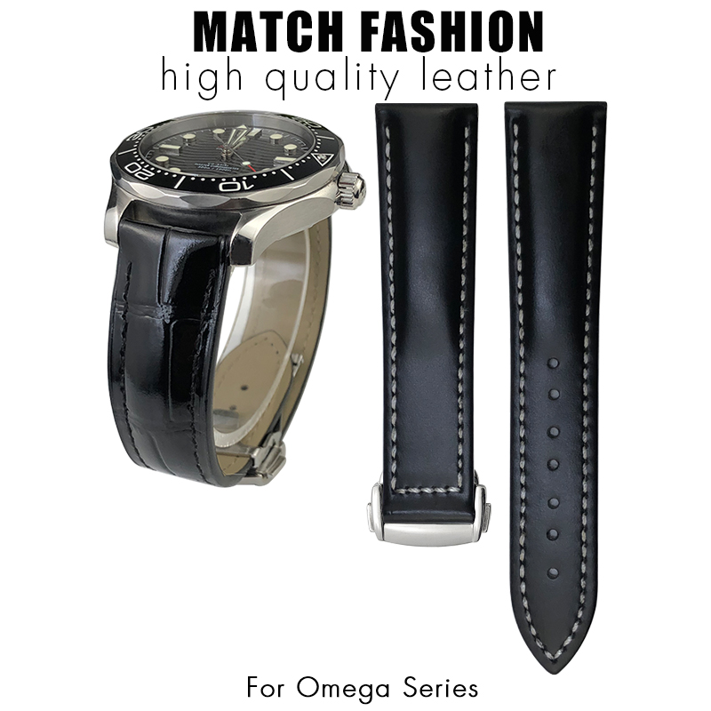 حزام ساعة من الجلد الطبيعي مقا - مراجعة Omega Watch Seamaster وسعره