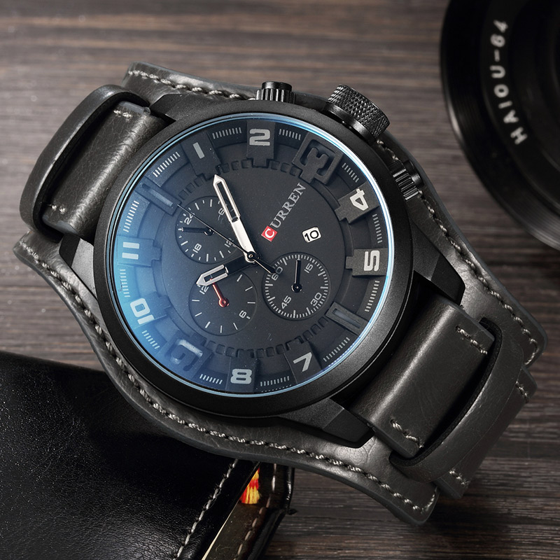 ساعة CURREN 8225 الفاخرة ذات ا - مراجعة Luxury Watch Apple وسعره