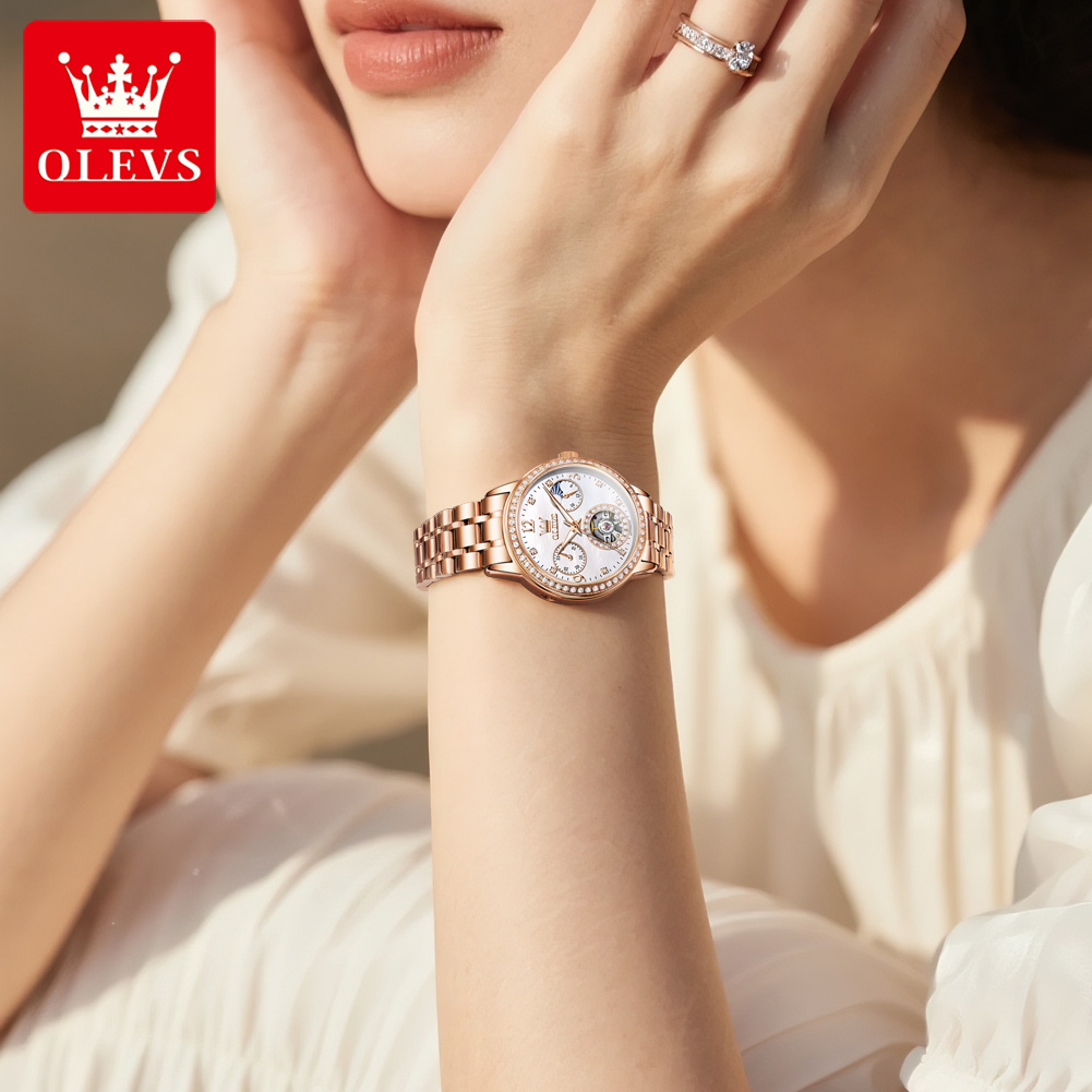 ساعات OLEVS النسائية من أفضل ا - مراجعة Luxury Watch Moon Phase وسعره