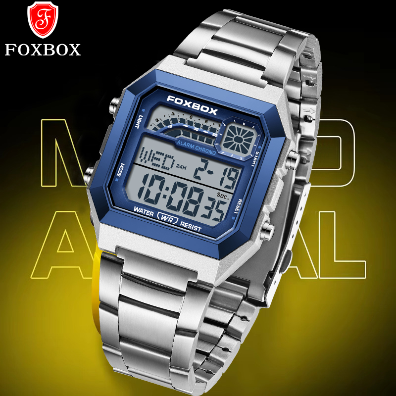 ساعة رجالية رقمية فاخرة من FOX - مراجعة Luxury Watch Square وسعره