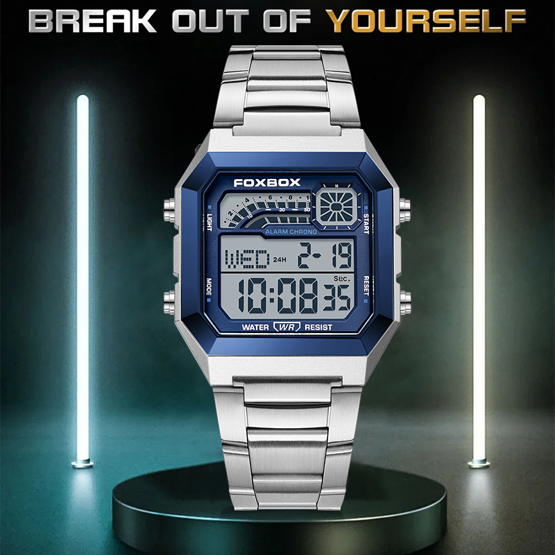 ساعة رجالية رقمية فاخرة من FOX - مراجعة Luxury Watch Square وسعره