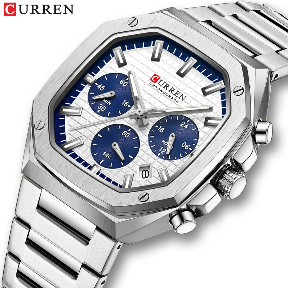 Curren-ساعة يد رجالية ، رياضة  - مراجعة Luxury Watch Apple وسعره
