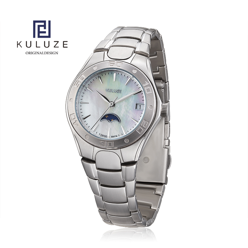 ساعة للسيدات من KULUZE تيتانيو - مراجعة Luxury Watch Moon Phase وسعره